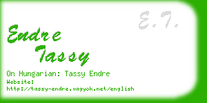 endre tassy business card